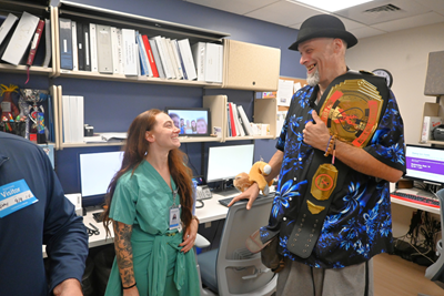 Joel Deeter with Victoria Porreca, RN