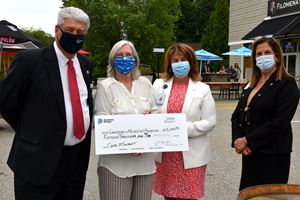 Bill Stanley, L+M vice president government and community relations, Nancy Bulkeley, senior community affairs representative at Dominion Energy, Alice Socia, L+M development officer, and Christine Meola, vice president development L+M Healthcare.